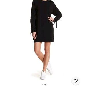 RD Style Dress Womens Size Small Navy Blue Tie Accent